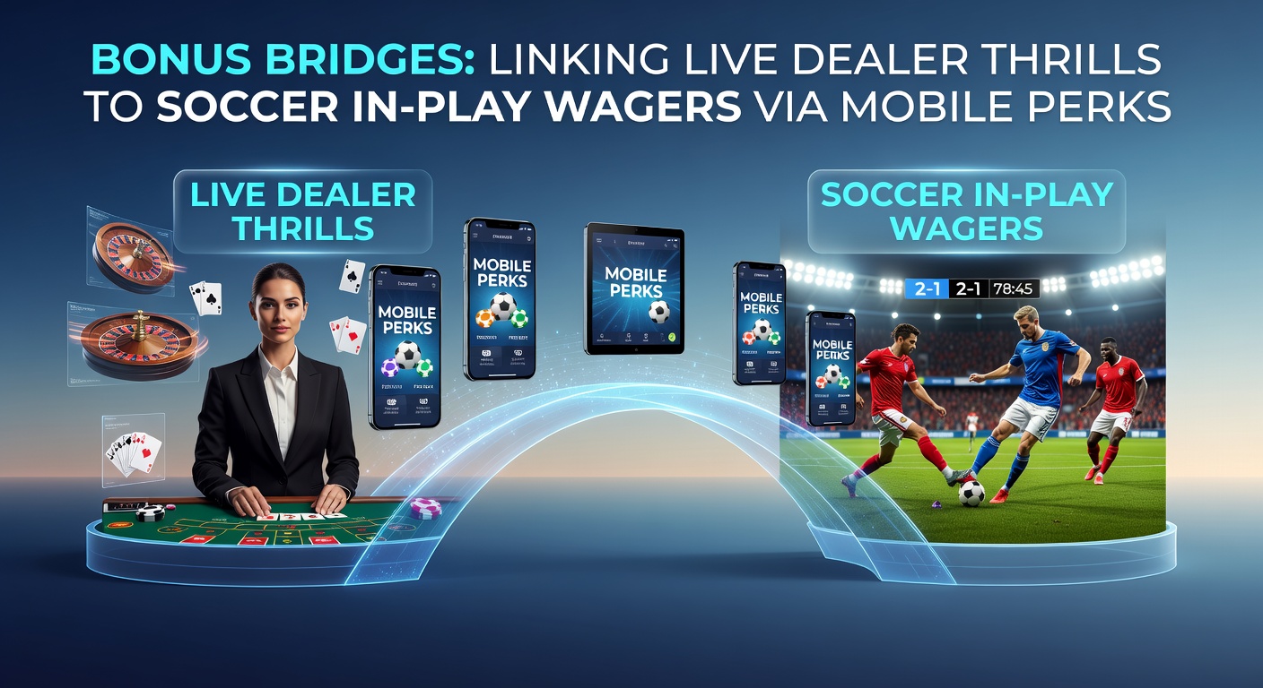 Mobile screen showing live dealer blackjack table alongside soccer in-play betting odds with bonus overlay