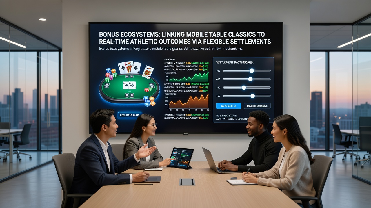 Dashboard view of bonus ecosystem showing linked table game and sports betting balances with settlement logs