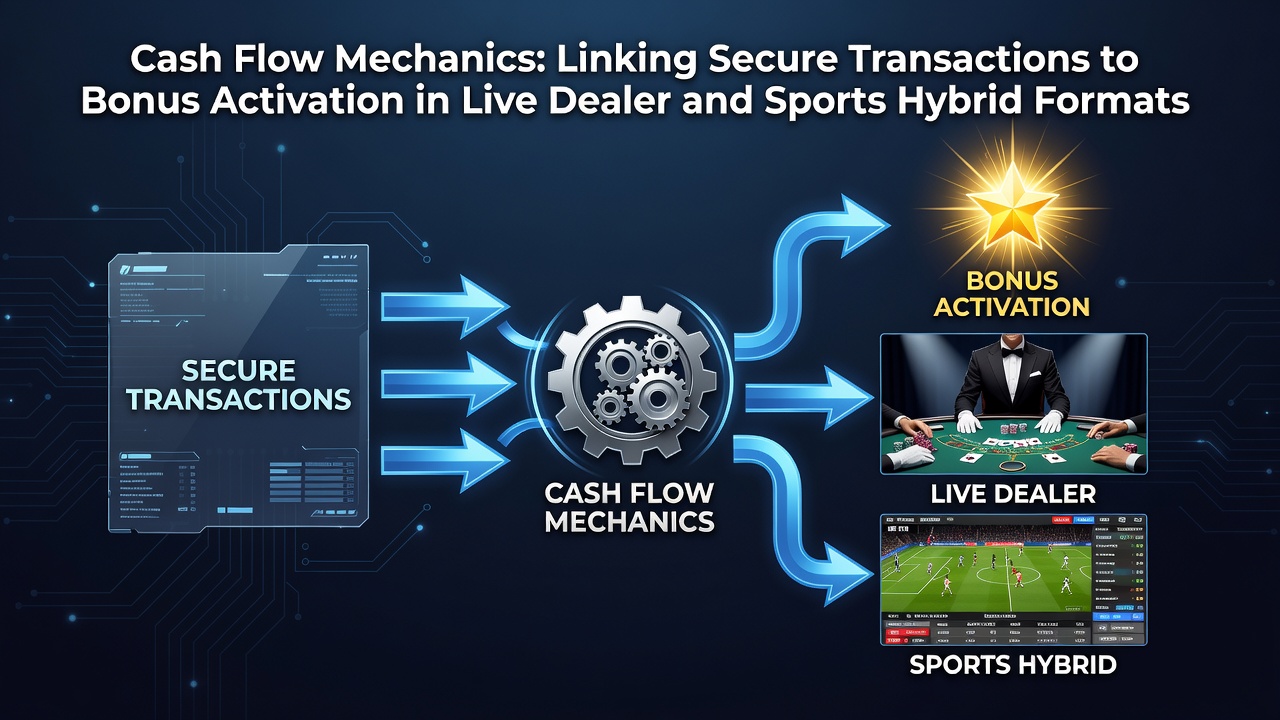 Diagram showing transaction flows connecting payment gateways to bonus activation in hybrid gaming platforms