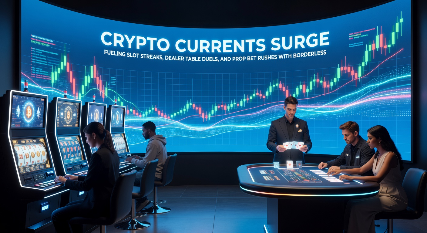 Animated blockchain network connecting global players at virtual poker tables and sports prop bet interfaces, highlighting seamless crypto transactions