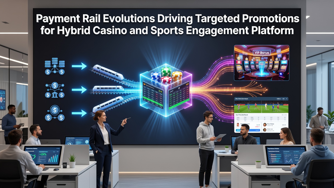 Analytics dashboard showing payment flows and promotional triggers for hybrid gaming platforms