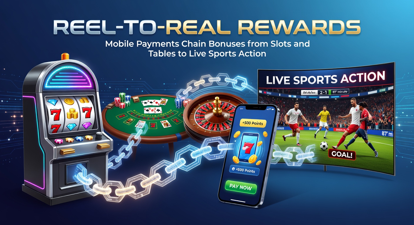 Smartphone screen displaying a slot machine win converting into a live sports betting bonus via instant mobile payment transfer
