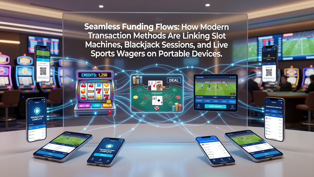 Mobile device displaying integrated casino and sports betting interface with seamless payment options