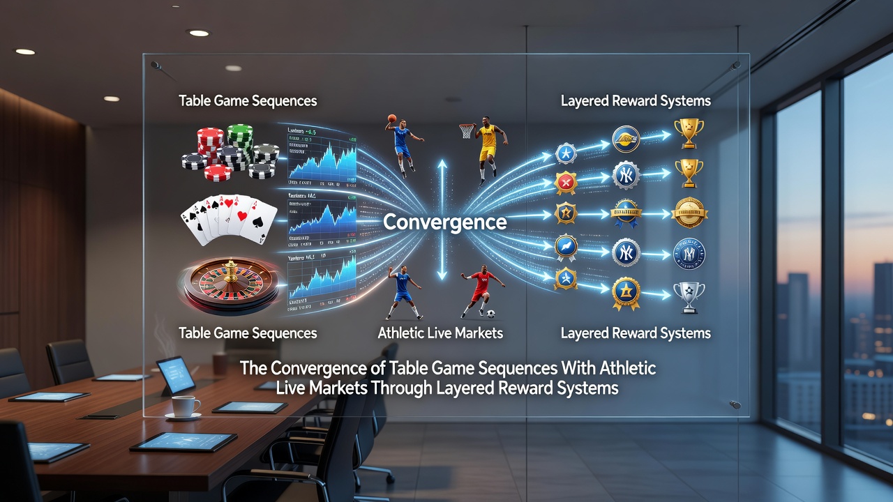 Athletic live markets and table game interfaces displaying layered reward progress on betting platforms